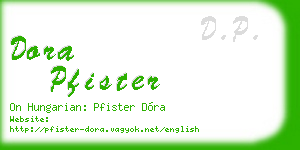 dora pfister business card