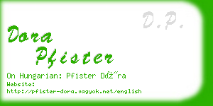 dora pfister business card